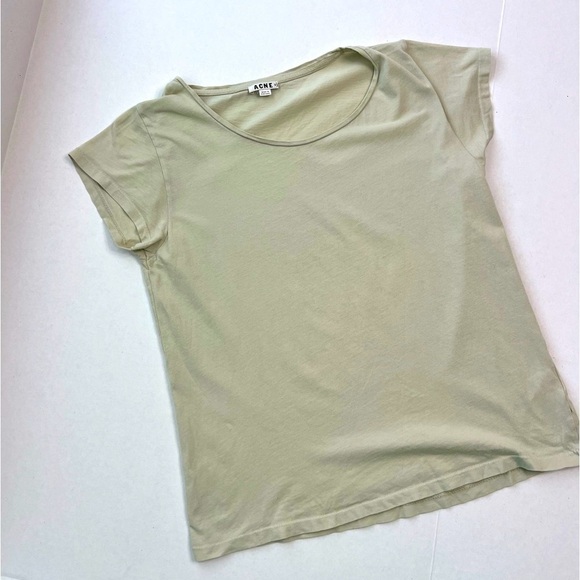 Acne Studios Tops - Acne Studios Solid Scoop Neck Fitted Tee